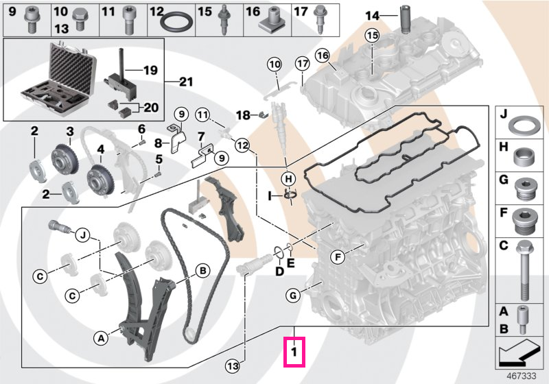 11312420018 Kit reparatie lant distributie superior - Value Line - BMW Seria 1 E87, Seria 3 E46, E90, Z4 E85, X3 E83
