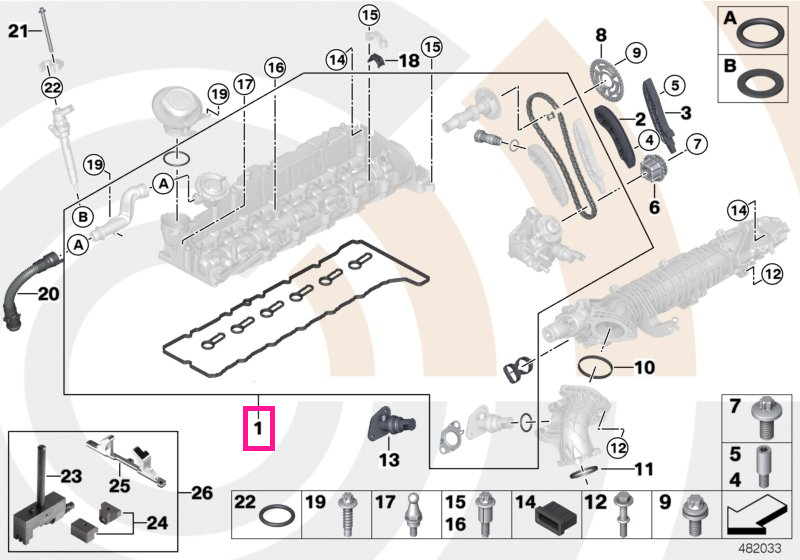 11312452824 Kit reparatie lant distributie superior - Value Line - BMW Seria 5 F07, F10, F11, Seria 6 F06, F12, F13, X3 