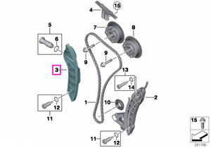 11317533879 Sina intinzatoare lant distributie - BMW Seria 1 F20 F21, Seria 3 F30 F31 F35 - Mini Cabrio R57, Clubman R55