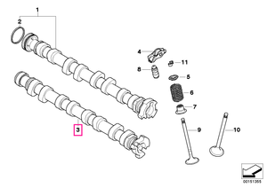 11317565422 Arbore cu came de evacuare - BMW - Mini