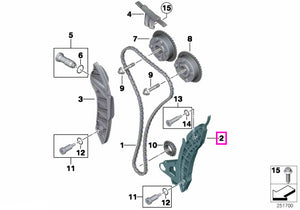 11317577301 Ghidaj lant distributie - BMW Seria 1 F20 F21, Seria 3 F30 F31 F35 - Mini Cabrio R57, Clubman R55, Countryma