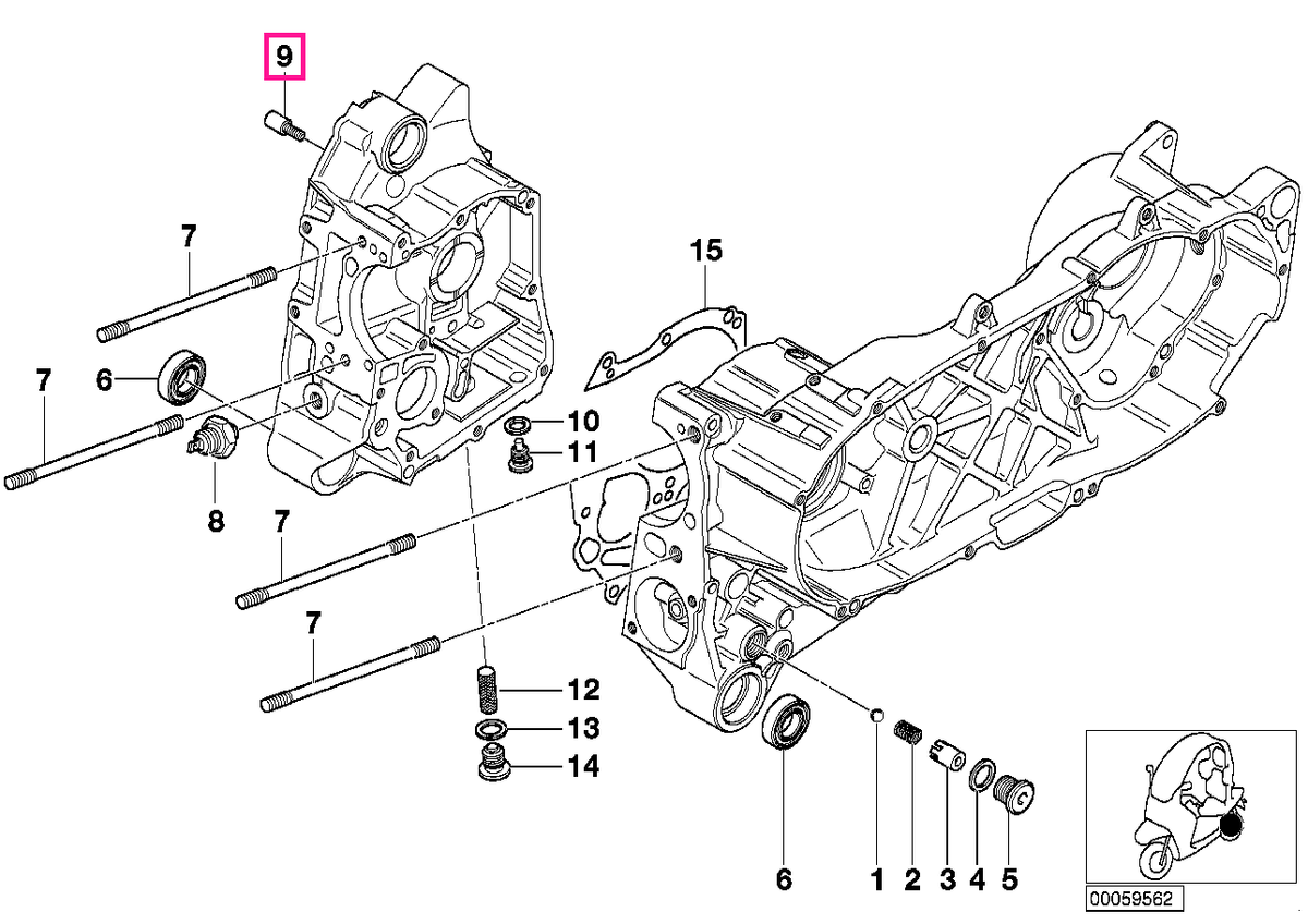 11317676592 Șurub rulment M6X31-MK - BMW Motorrad
