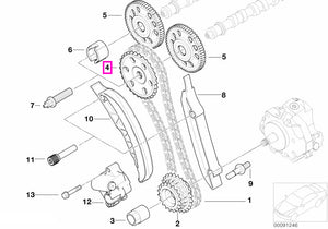 11317787278 Pinion lant distributie arbore cu came - BMW Seria 3 E46, Seria 5 E60 E61, Seria 7 E65, X3 E83, X5 E53