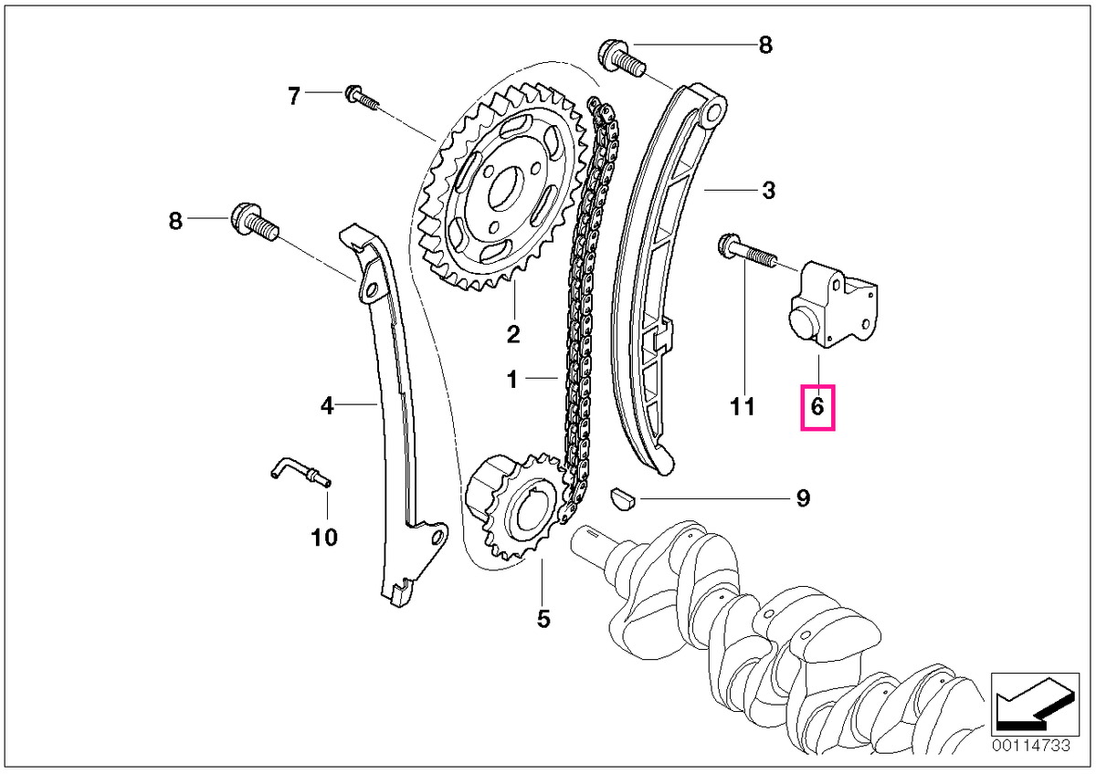 11317790951 Tensioner lanț - BMW - Mini