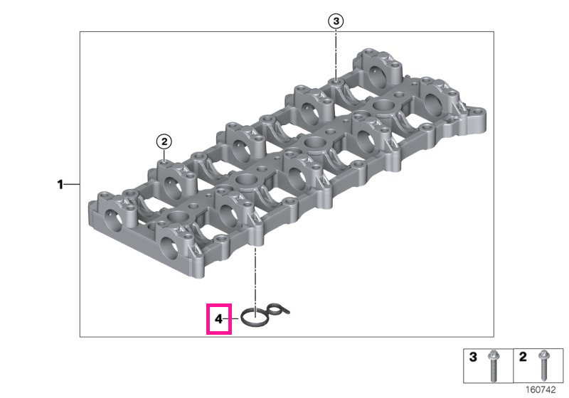11317801703 Garnitura profilata chiulasa - BMW Seria 1, Seria 2, Seria 3, Seria 4, Seria 5, Seria 6, Seria 7, Seria 8, X