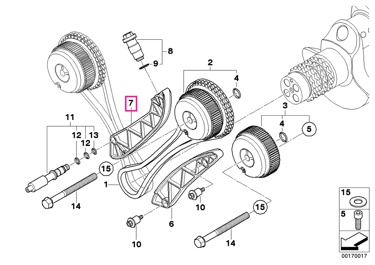 11317838869 Intinzator lant - BMW
