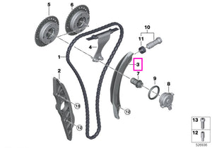 11318482267 Intinzator lant distributie - BMW Seria 1, Seria 2, Seria 3, Seria 4, Seria 5, Seria 6, Seria 7, Seria 8, X1