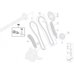 11318490219 Intinzator lant superior - BMW Seria 1, Seria 2, Seria 3, Seria 4, Seria 5, Seria 6, Seria 7, Seria 8, X1, X