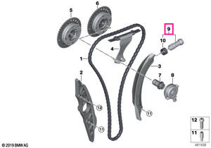 11318631848 Intinzator lant distributie - BMW Seria 1, Seria 2, Seria 3, Seria 4, Seria 5, Seria 6, Seria 7, Seria 8, X1