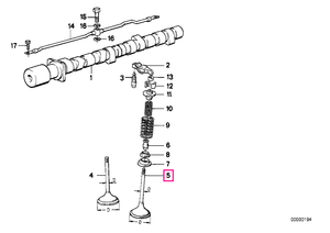 11341717878 Supapa evacuare, 36,0/6,96MM - BMW