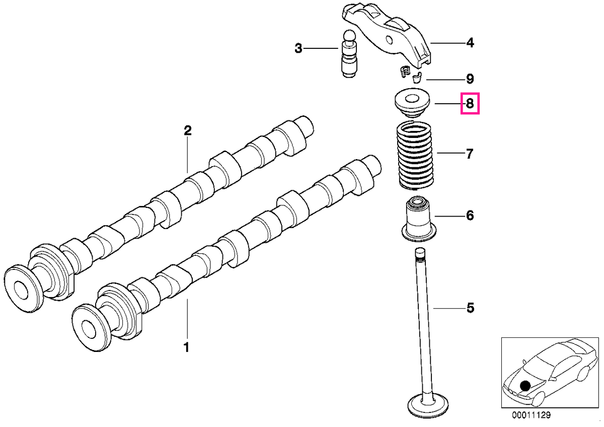 11342246523 Scaun arc supapa - BMW
