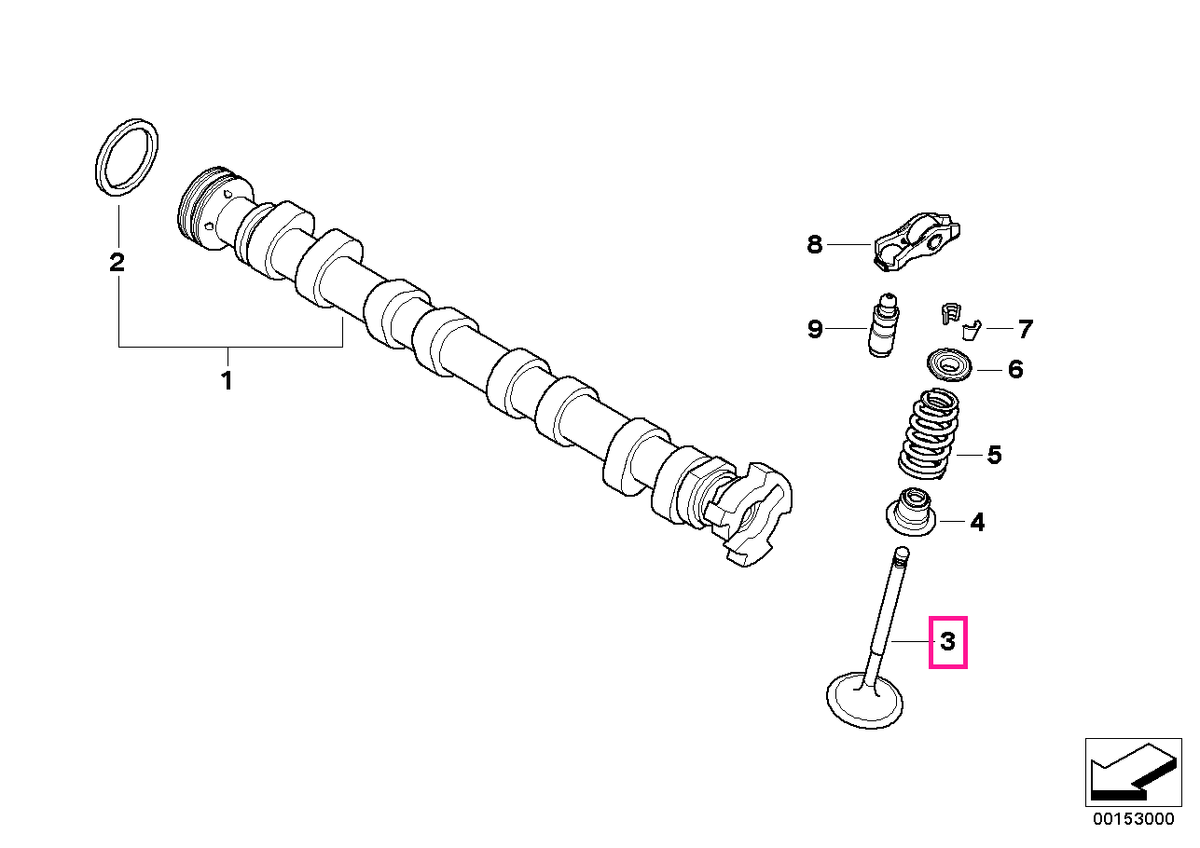 11347533884 Supapă admisie, 30,0/4,97MM - BMW - Mini