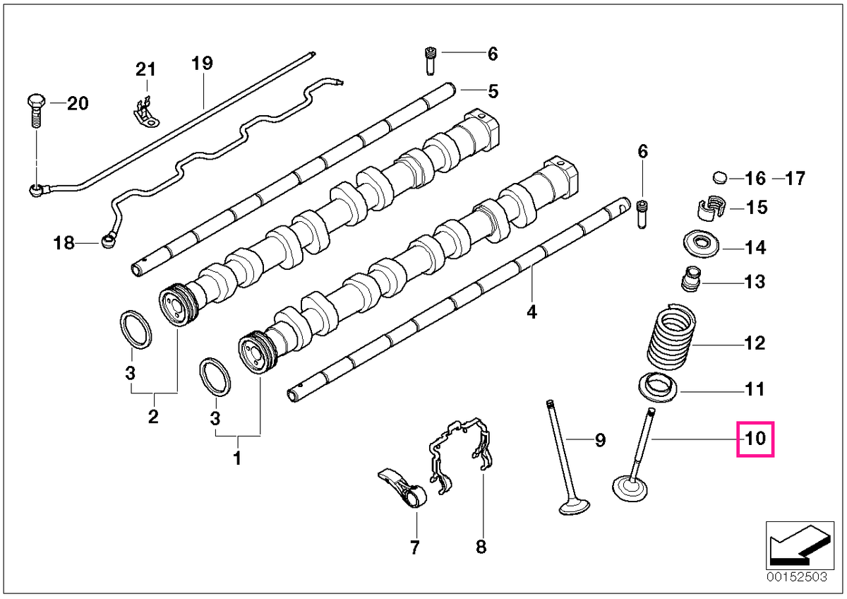 11347541340 Intake valve - BMW