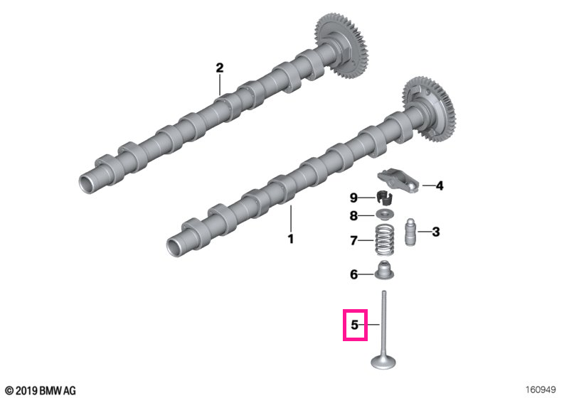 11347812616 Supapa evacuare 21,2/4,92MM - BMW - Mini