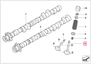 11347838294 Supapă eșapament 30,5/4,96MM - BMW