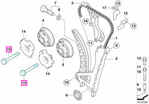 11367500574 Surub cu guler M10x1x86mm, arbore cu came - BMW Seria 1 E81 E82 E87 E88, Seria 3 E46 E90 E91 E92 E93, Seria 