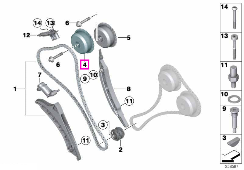 11367600085 Regulator ax came admisie (VANOS) - BMW Seria 5 F07 F10 F11, Seria 6 F06 F12 F13, Seria 7 F01 F02, X5 F15 M 