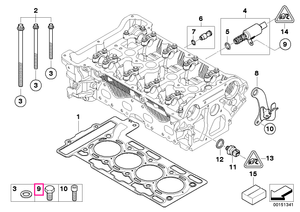 11367605225 Șurub cap oval M6X16 - BMW - Mini