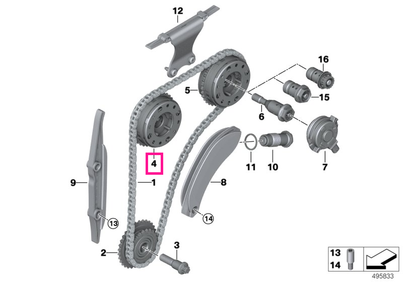 11367608788 Adjustment unit, inlet camshaft - BMW