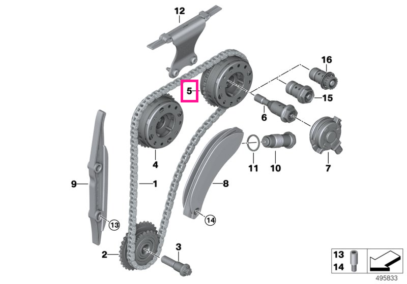 11367608789 Adjustment unit, outlet camshaft - BMW