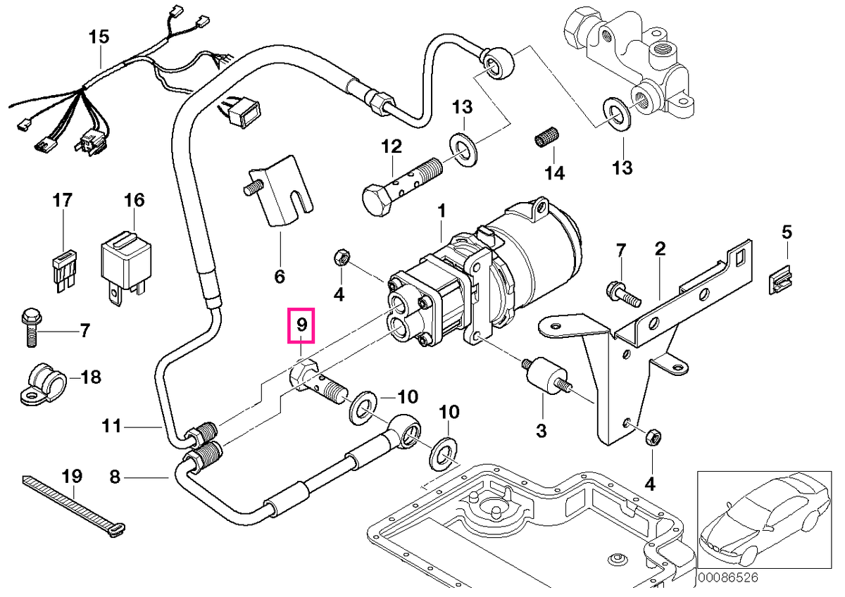 11367831016 Hollow bolt SERVICE - BMW