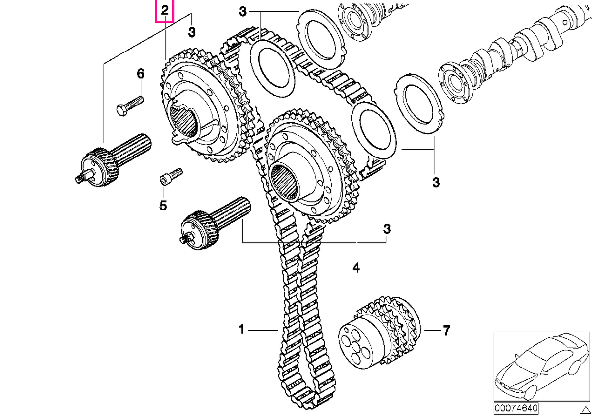 11367832031 Vanos gearbox, outlet - BMW