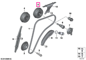 11368684921 Regulator ax cu came, evacuare - BMW Seria 1 F20 F21, Seria 2 F22 F23 F45 F46, Seria 3 F30 F31 F34 G20, Seri