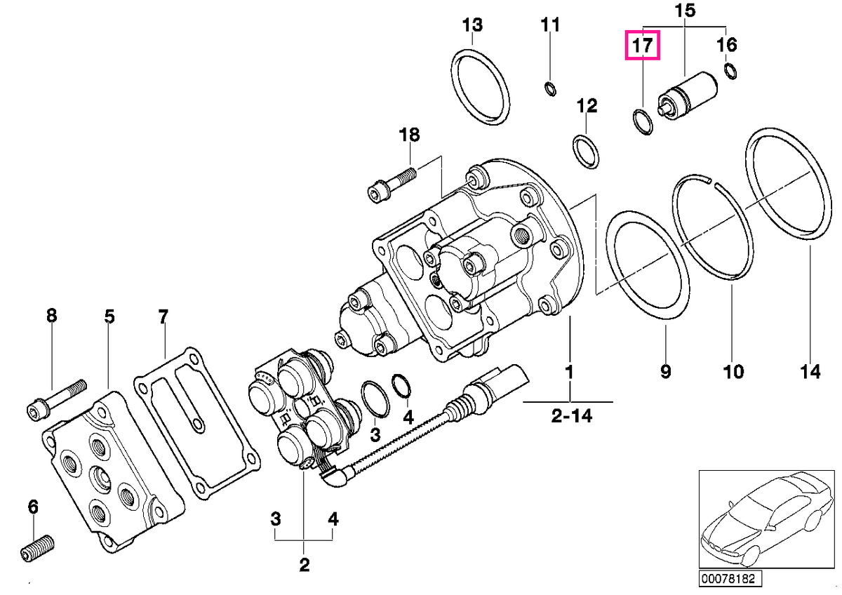 11411306082 O-Ring 16X2MM - BMW