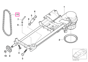 11417500182 Lant pompa ulei moto - BMW