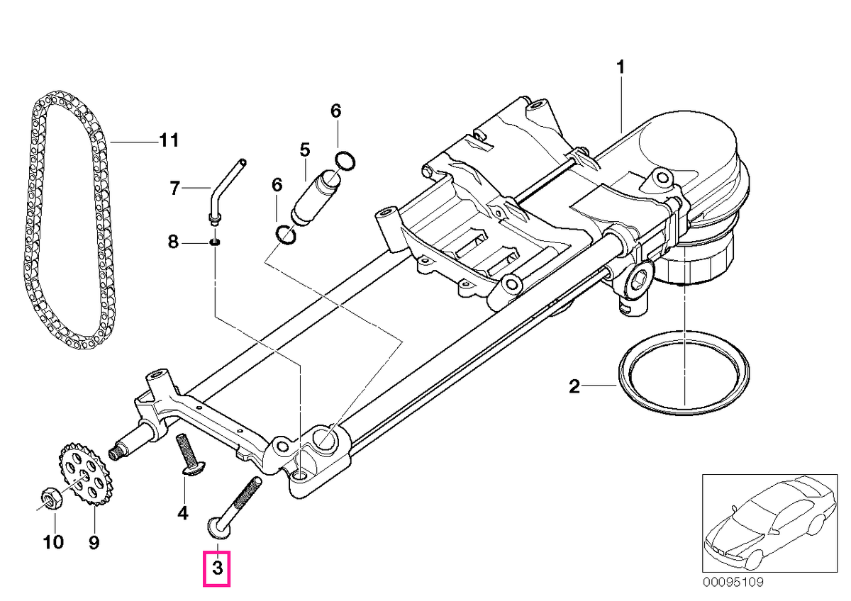 11417508285 Surub cu colier M8X73 - BMW