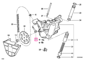 11417508400 Surub M8X45-Z1 - BMW