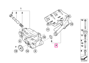 11417521173 Conducta admisie ulei - BMW Seria 1 E81 E87, Seria 3 E90