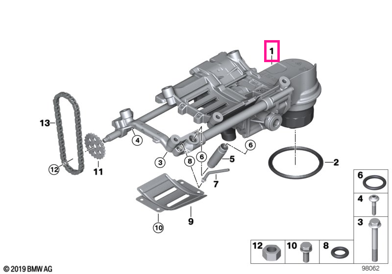 11417561428 Pompă ulei cu filtru ulei - BMW