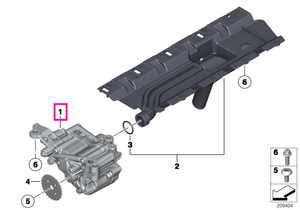 11417573747 Pompa ulei motor – BMW Seria 1 E82, E88; Seria 3 E90, E91, E92, E93; Seria 5 F07,F10,F11; Seria 6 F12, F13; 