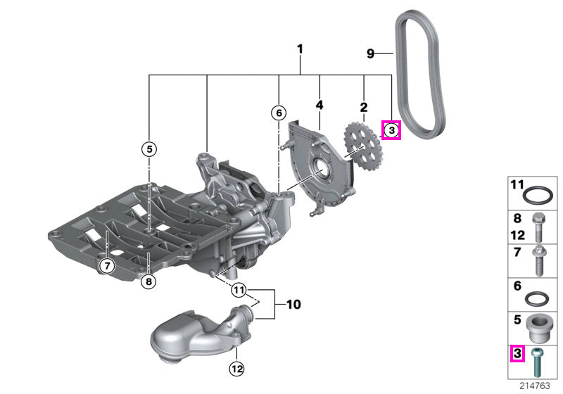 11417807350 Surub ISA M8x35, PHR - BMW