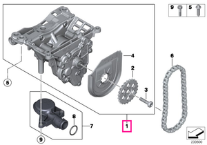 11417823007 Pompa vacuum ulei - BMW Seria 1 F20 F21 - Mini Cabrio R57, Clubman R55, Countryman R60, Coupe R58, Paceman R
