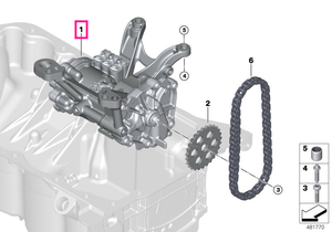 11418631810 Ansamblu pompa vacuum ulei motor - BMW Seria 1 F40, Seria 2 F44 F45 F46 G42, Seria 3 G20 G21 G28, Seria 4 G2