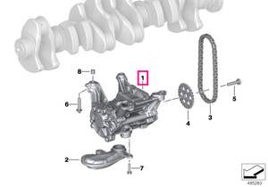11418646454 Pompa ulei motor - BMW Seria 7 G11 G12, Seria 8 G14 G15 G16, X5 G05 G18, X6 G06, X7 G07