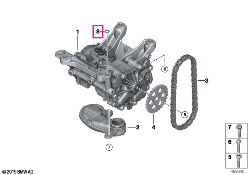 11419494956 Inel/Garnitura etansare pompa ulei - BMW