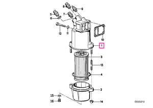 11421285909 Oil filter head PUROLATOR - BMW