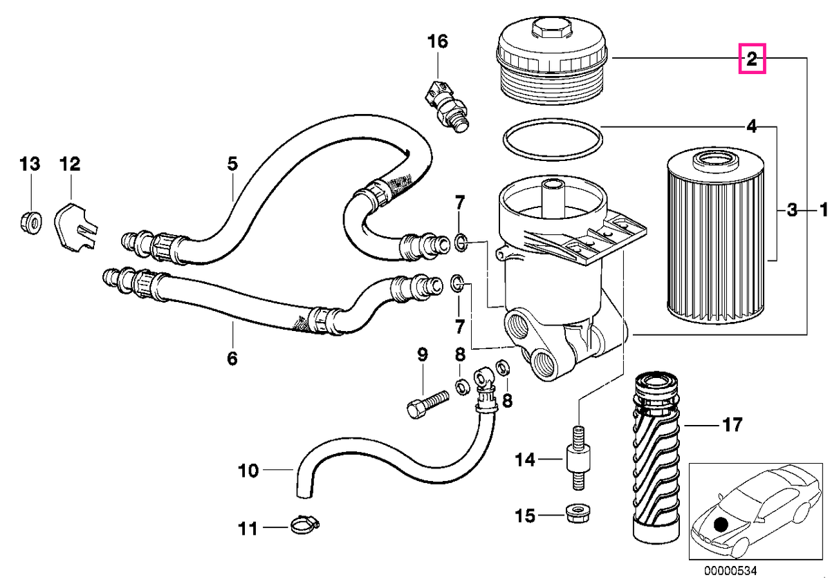 11421736674 Capac filtru ulei - BMW