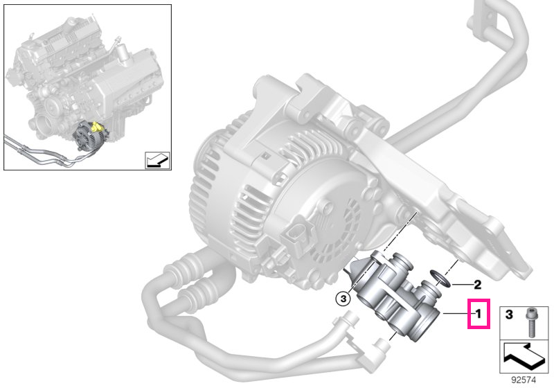 11427520214 Adaptor cu termostat - BMW