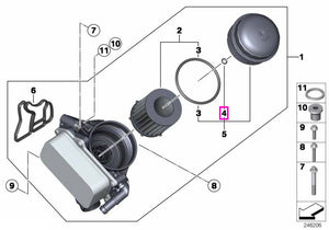 11427549573 Garnitura O-ring (7x2,5) - BMW Seria 1 E87, Seria 3 E36 E46 E90 E91 E92 E93 F30, Seria 5 E39 E60 E61 F07 F10