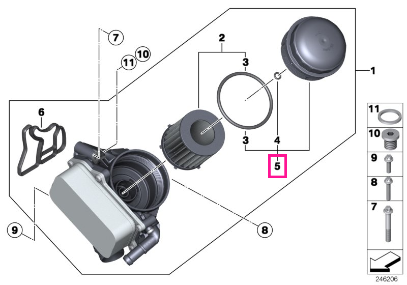 11427611388 Capac filtru de ulei - BMW