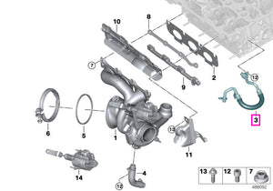 11427625156 Conducta alimentare ulei turbina - BMW i8 I12 I15