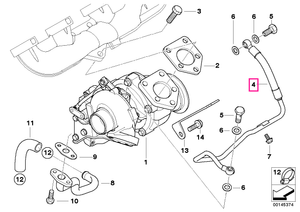11427792833 Tub ulei ZYL. 1-4 - BMW