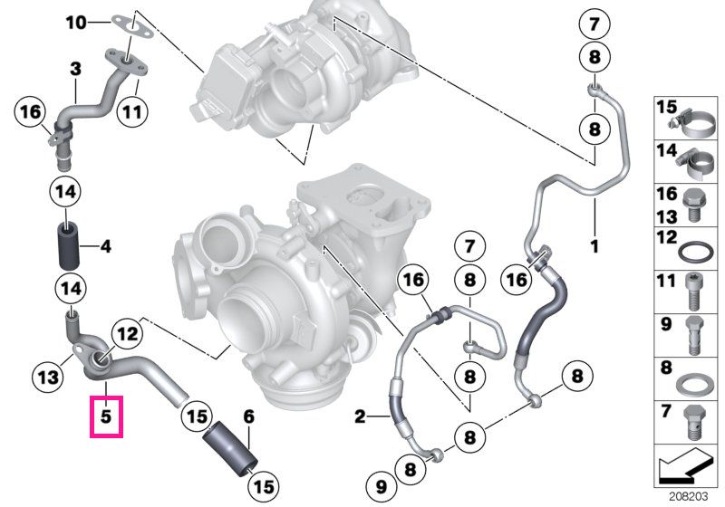 11427800618 Tub retur - BMW