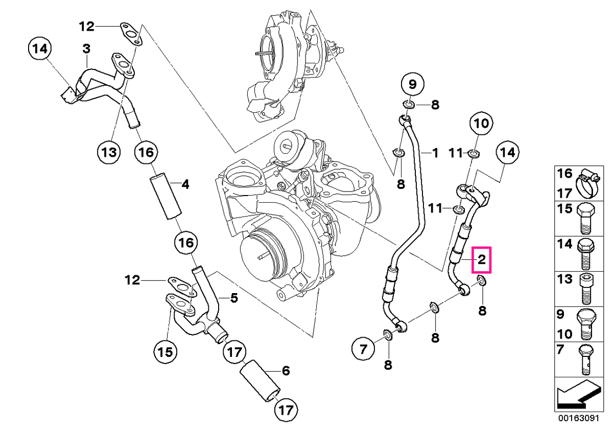 11427809738 Conducta ulei - BMW