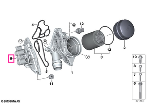 11427850293 Carcasă termostat cu termostat 116 CEL - BMW