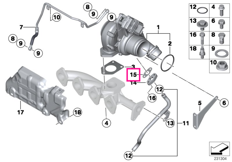 11428513248 Garnitură fără azbest - BMW - Mini
